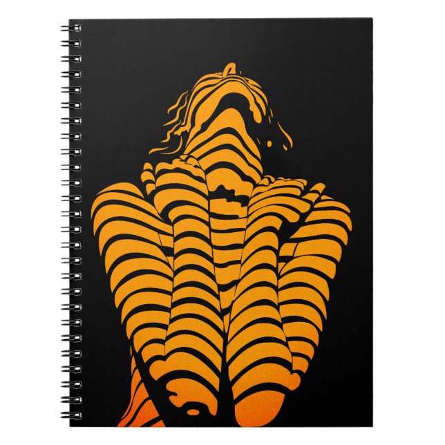 Abstract Woman Expressive Modern Silhouette Notebook (Front)