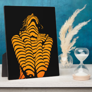 Abstract Woman Expressive Modern Silhouette Plaque