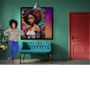 Abstract Woman of Faith Proverbs 31 30 Poster