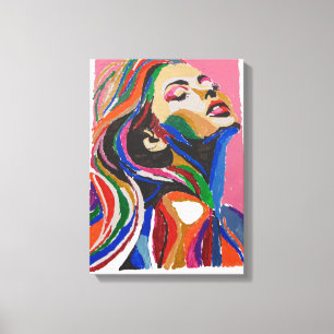 Abstract Woman Painted by Mark Elsen Canvas Print