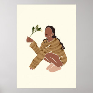 Abstract Woman Portrait Poster