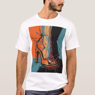 Abstract Woman’s Shoe Design Stylish Artistic T-Shirt