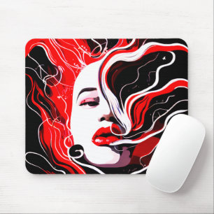 Abstract Woman Surreal Portrait Mouse Pad