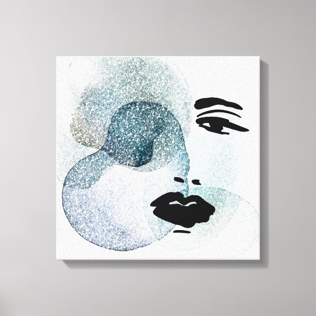 Abstract Woman's Face Canvas Print (Front)