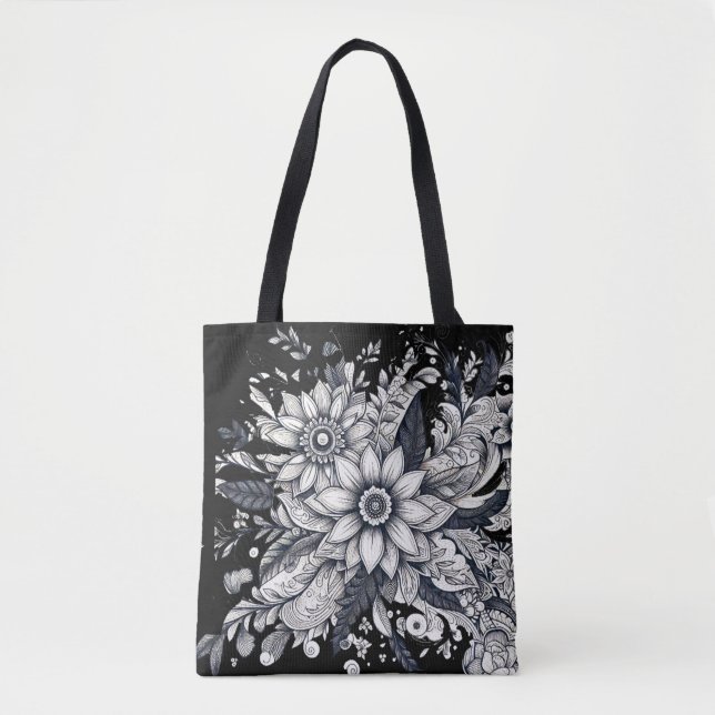 abstract women face tote bag (Front)