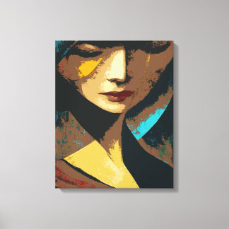 Abstract Women Painting Canvas Print