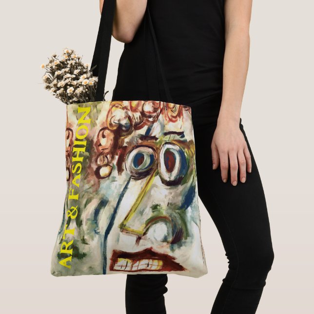 Abstract Womens Face Art/Fashion  Tote Bag (Close Up)