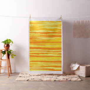 Abstract Wood Texture Orange And Yellow Fabric