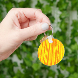 Abstract Wood Texture Orange And Yellow Key Ring
