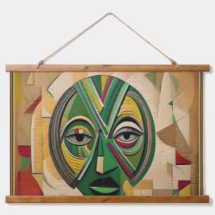 Abstract Wood Topped Wall Tapestry by Mel Sillmon