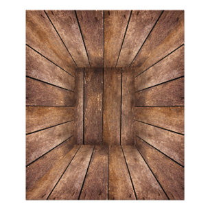 Abstract wooden cube photo print