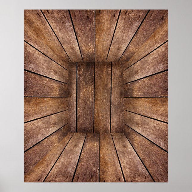 Abstract wooden cube poster (Front)
