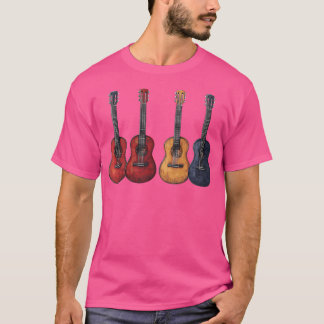 Abstract Work Of An Acoustic Classic Guitar For Gu T-Shirt