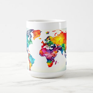 Abstract World Map Mug