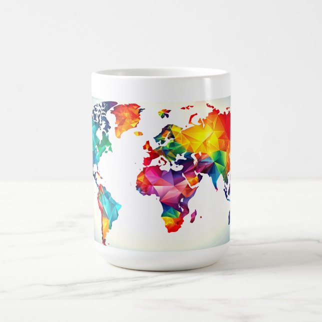 Abstract World Map Mug (Center)