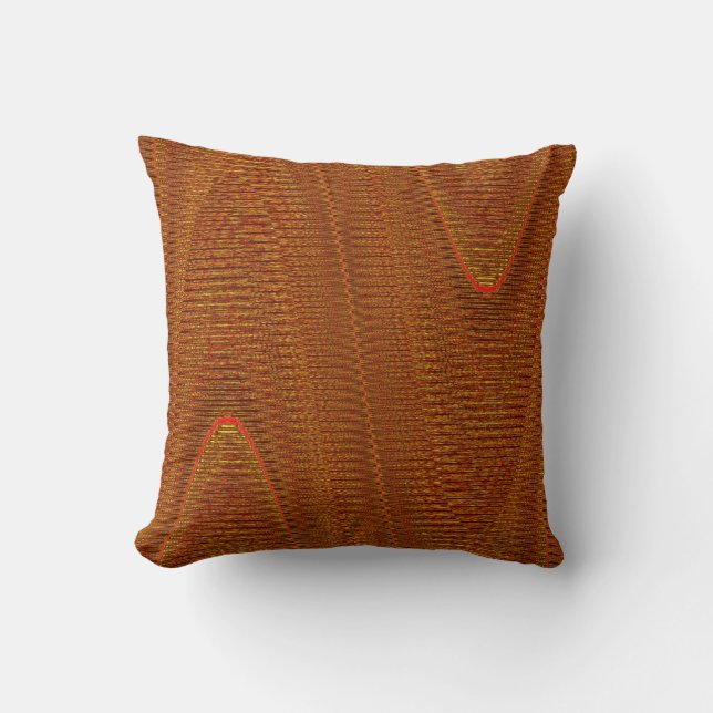 Abstract Woven Threads, Ant.Gold Sq Throw Pillow. Cushion (Front)