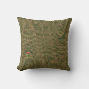 Abstract Woven Threads,Lt Green Sq Throw Pillow. Cushion