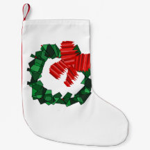 Abstract wreath christmas stocking