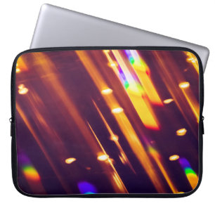 Abstract xmas Gold sparkles or glitter lights. Chr Laptop Sleeve