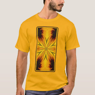 Abstract Yellow And Brown Kaleidoscope Art T-Shirt