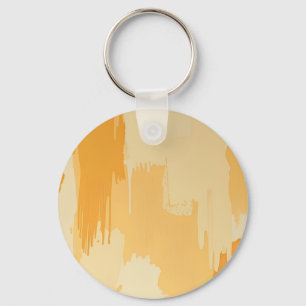 Abstract Yellow and Cream Paint Strokes  Key Ring