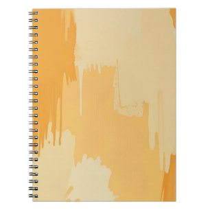 Abstract Yellow and Cream Paint Strokes  Notebook