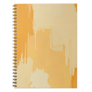 Abstract Yellow and Cream Paint Strokes  Notebook