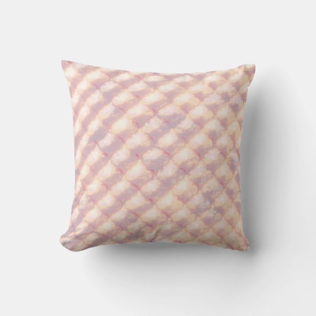 Abstract yellow and pink glowing pattern cushion (Front)