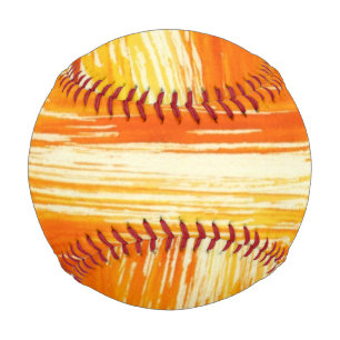 Abstract yellow background from watercolor baseball