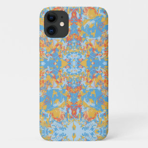 Abstract Yellow Blue Exclusive Pattern Case-Mate iPhone Case