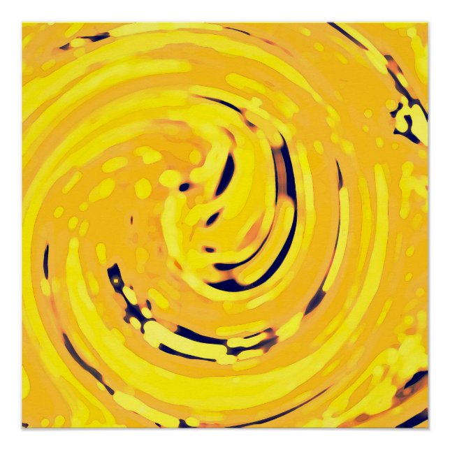 Abstract Yellow Circle     Poster (Front)