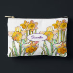 Abstract Yellow Daffodil Flower Watercolor Girls Accessory Pouch<br><div class="desc">Daffodil Watercolour Painting. Designed from my original watercolours.</div>