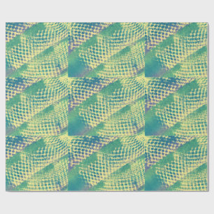Abstract Yellow Green Purple Diamond WrappingPaper