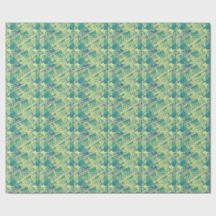 Abstract Yellow Green Purple Pattern WrappingPaper