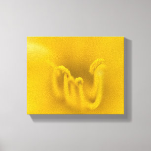 Abstract Yellow Hibiscus Flower Canvas Print