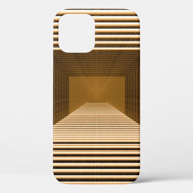 Abstract yellow pyramid includes in depth Case-Mate iPhone case (Back)