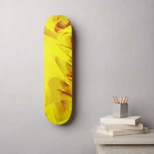 Abstract Yellow Spark Skateboard
