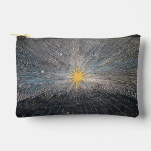 Abstract Yellow Starburst Mystic Celestial Cosmic Accessory Pouch