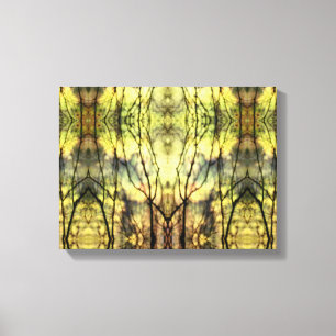 Abstract Yellow Trees Canvas Print