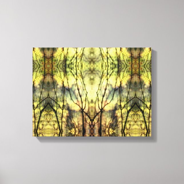 Abstract Yellow Trees Canvas Print (Front)