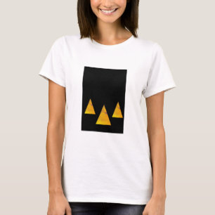 Abstract yellow triangles on black T-Shirt