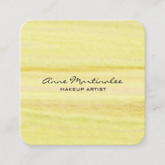 Abstract Yellow Watercolor Square Business Card