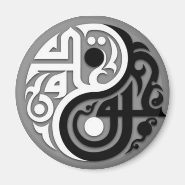 Abstract Yen Yang Locker, fridge or file cabinet Magnet (Front)
