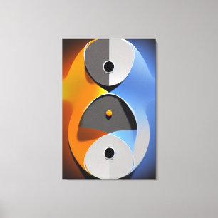 Abstract Yin Yang Canvas Print