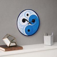 Abstract Yin Yang: Modernist Blue & White 
