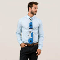 Abstract Yin Yang: Modernist Blue & White