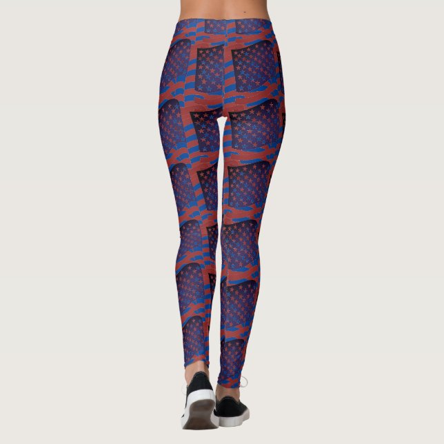 Abstract Yoga Lady Leggings (Back)