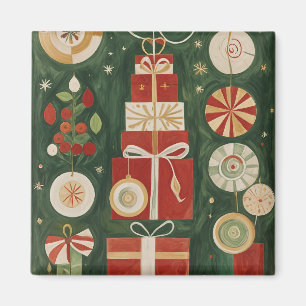 Abstract Yuletide Tapestry Magnet