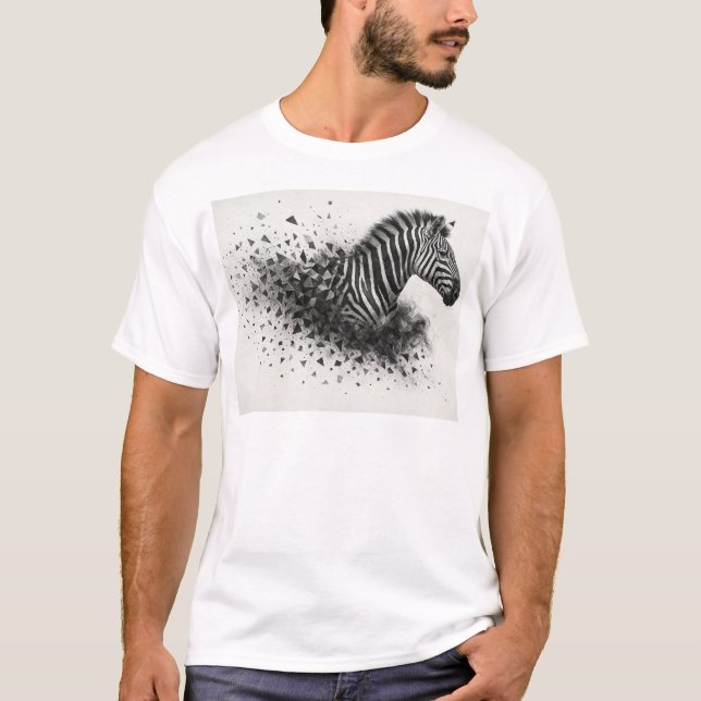 Abstract Zebra Burst Men’s T-Shirt (Front)
