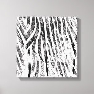 Abstract Zebra Canvas Print